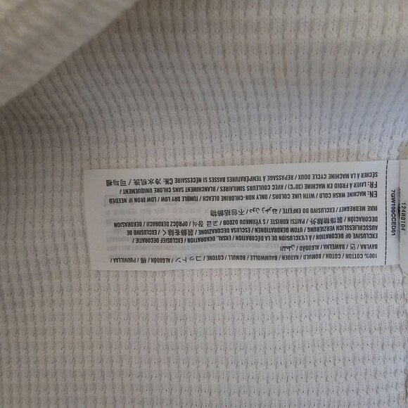 Abercrombie & Fitch Cream Long Sleeve Classic Waffle Henley Shirt Men's Medium - Picture 10 of 13